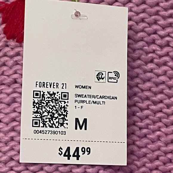 NWT Forever 21 Cherry Cardigan Sweater | Size: Various - Picture 5 of 5